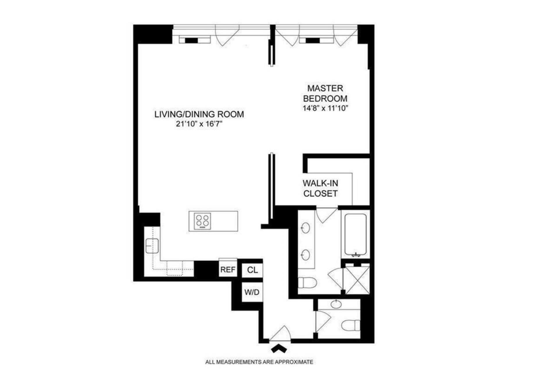 Floorplan for 40 Broad Street, PH3B