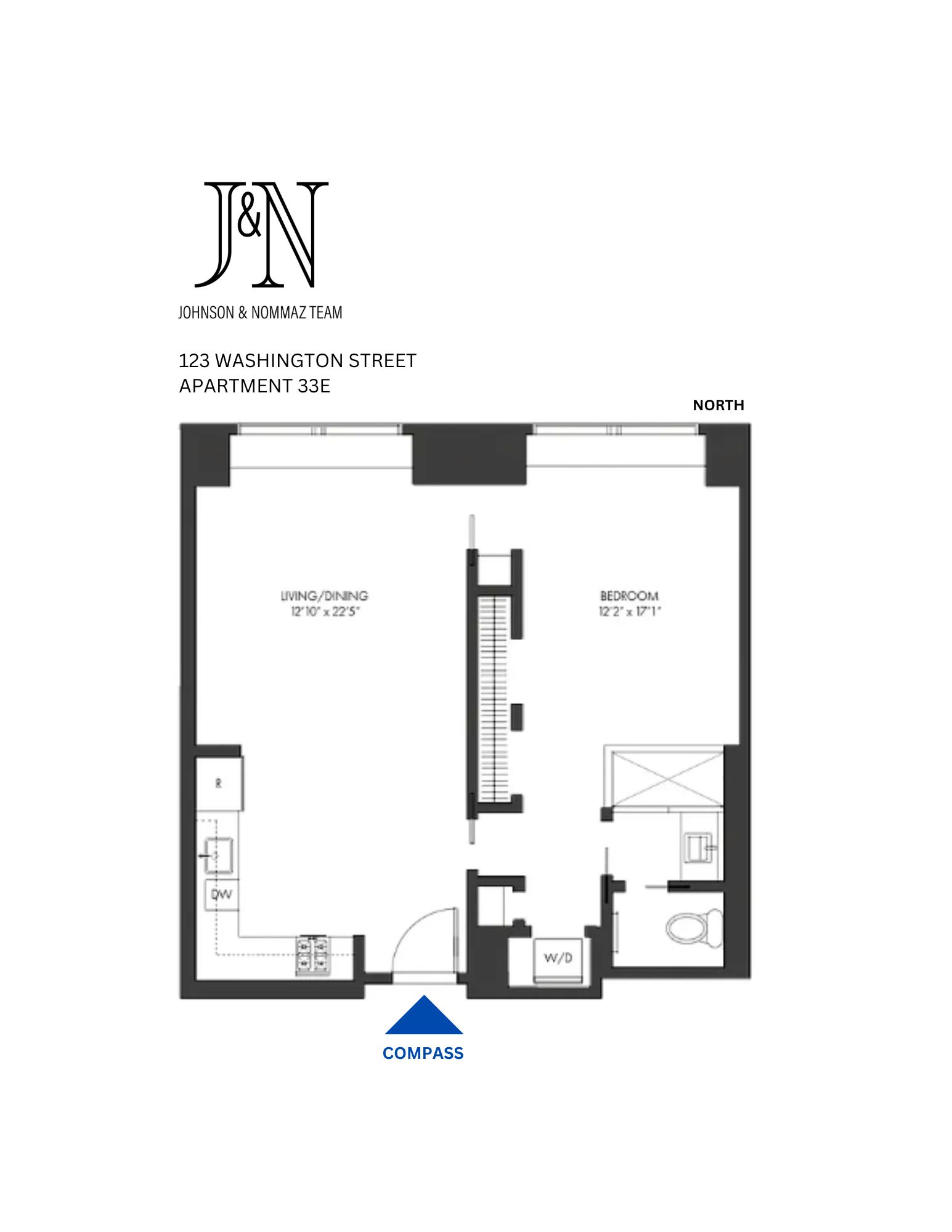 Floorplan for 123 Washington Street, 33E