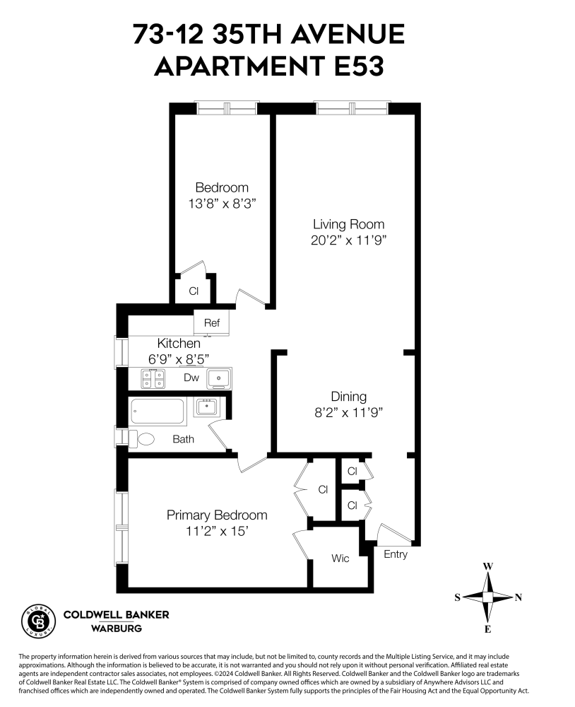 Floorplan for 73-12 35th Ave, E53