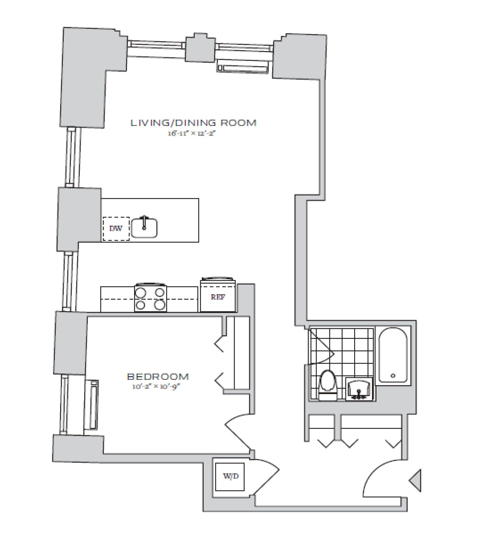 Floorplan for 70 Pine Street, 1505