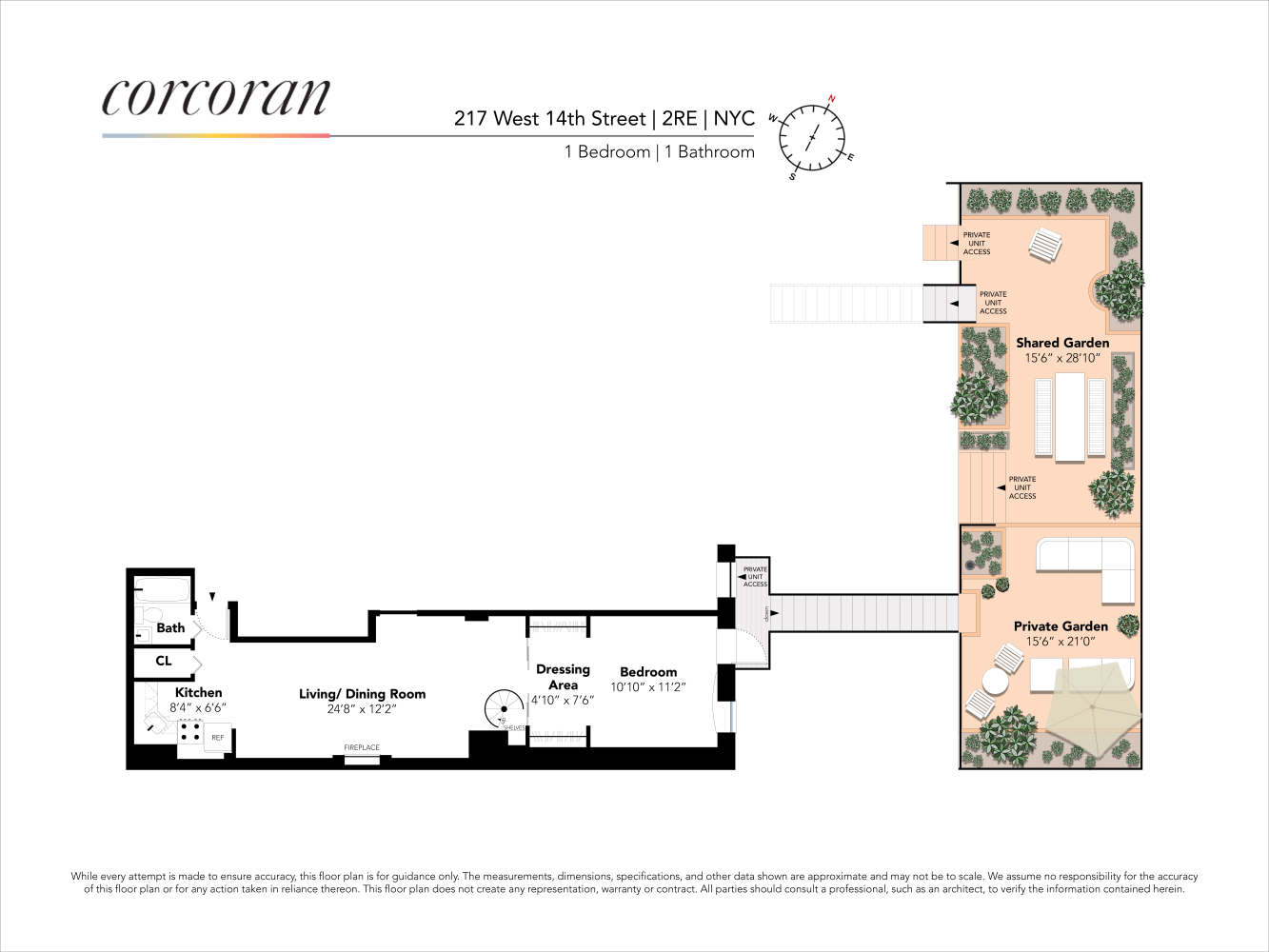 Floorplan for 217 14th Street, 2RE