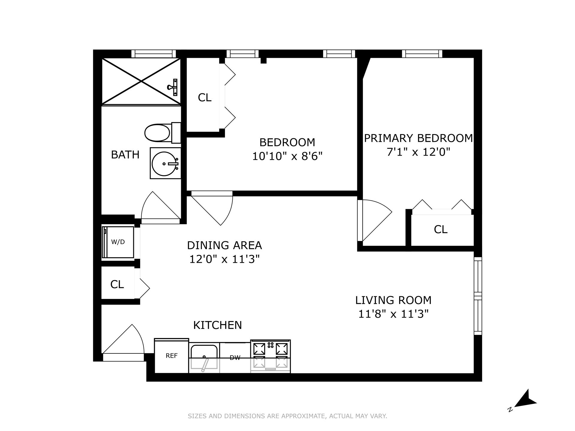 Floorplan for 20 Ave A, 3J