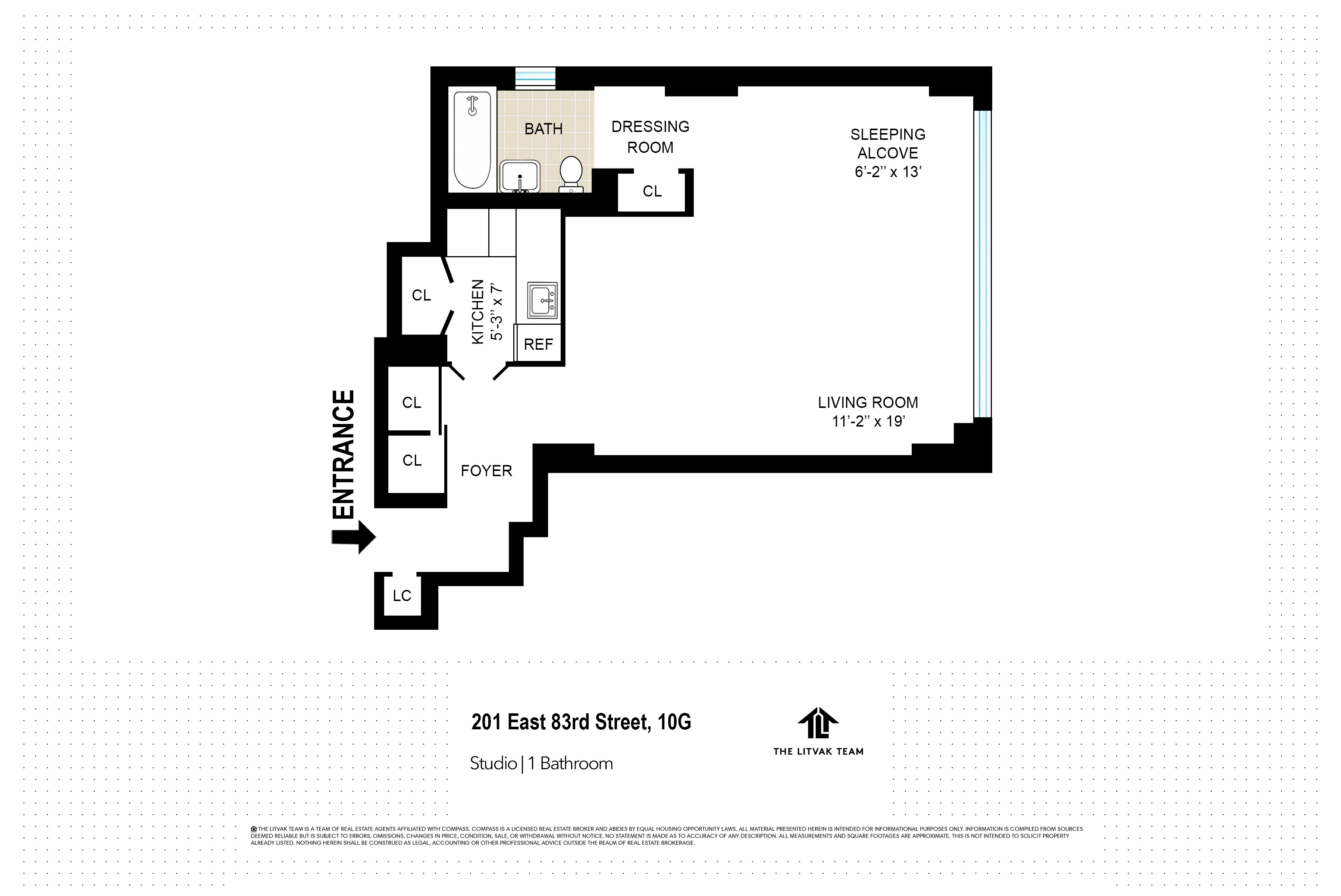 Floorplan for 201 East 83rd Street, 10G