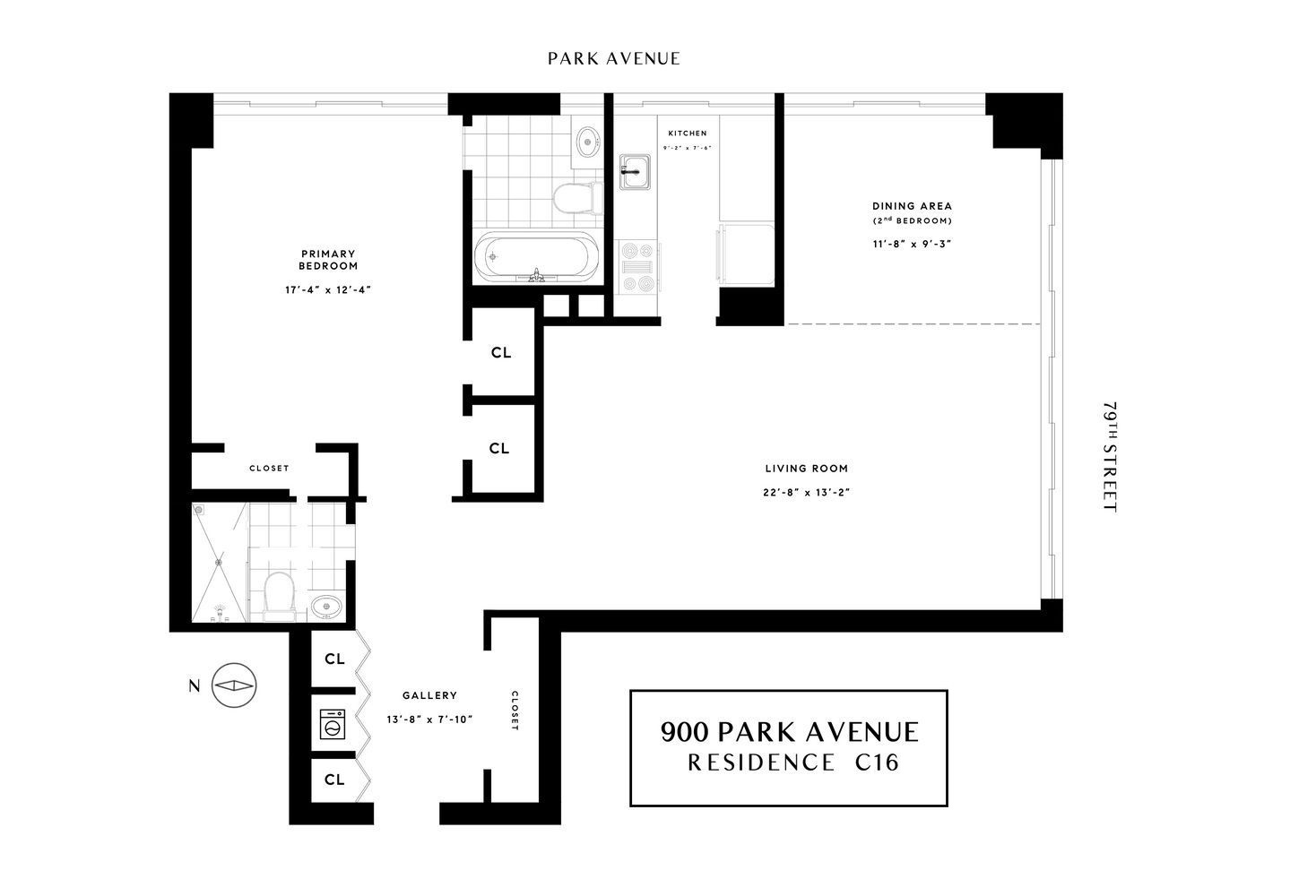 Floorplan for 900 Park Avenue, C16