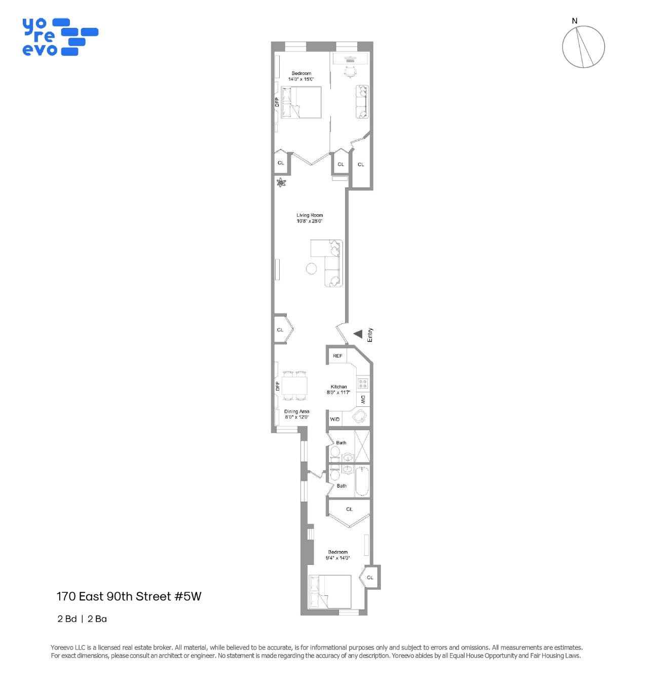 Floorplan for 170 East 90th Street, 5W