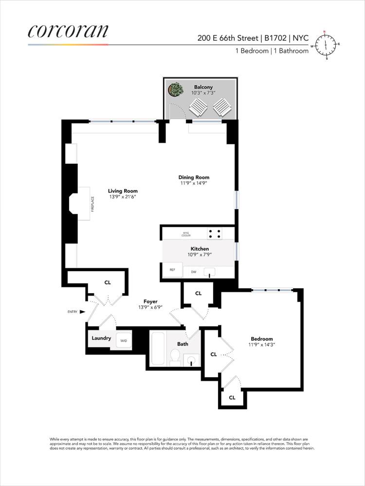 Floorplan for 200 East 66th Street, B1702