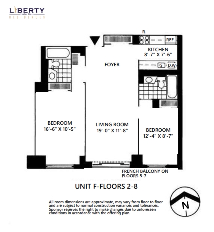 Floorplan for 380 Rector Place, 8F