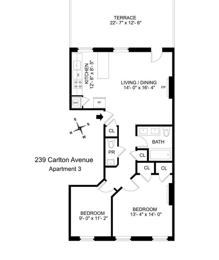 Floorplan for 239 Carlton Avenue, 3