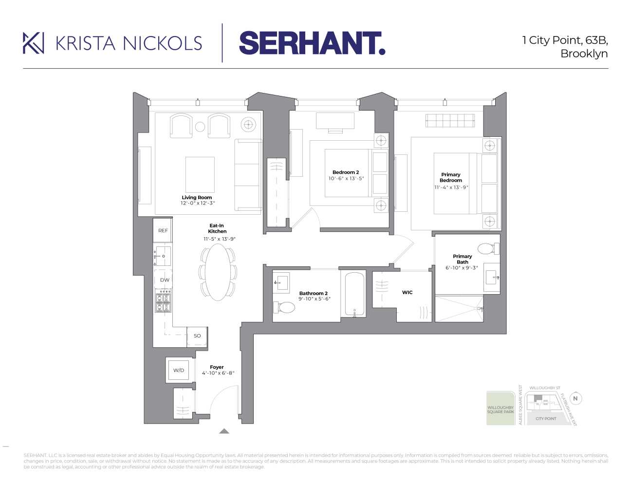 Floorplan for 1 City Point, 63B