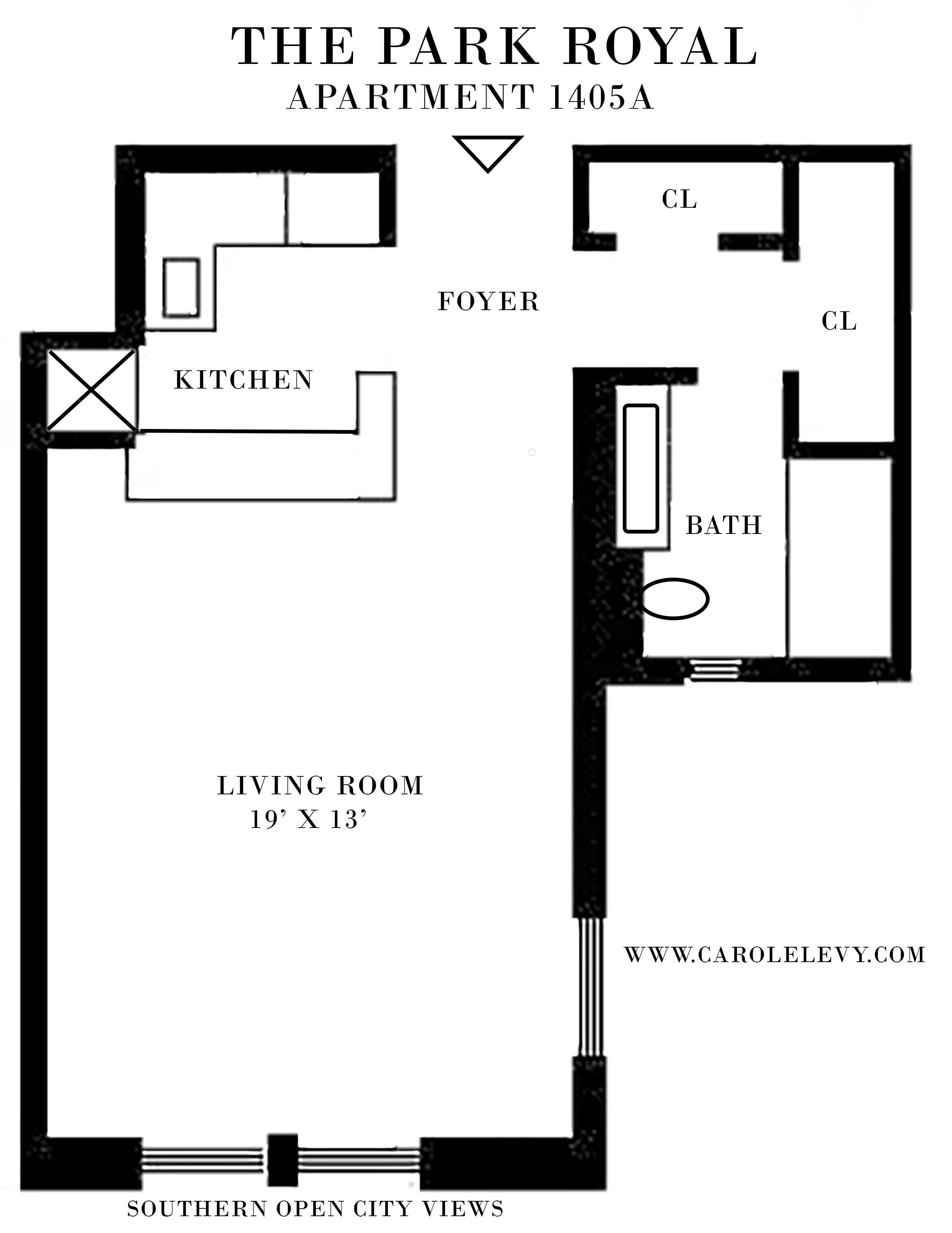 Floorplan for 23 West 73rd Street, 1405-A