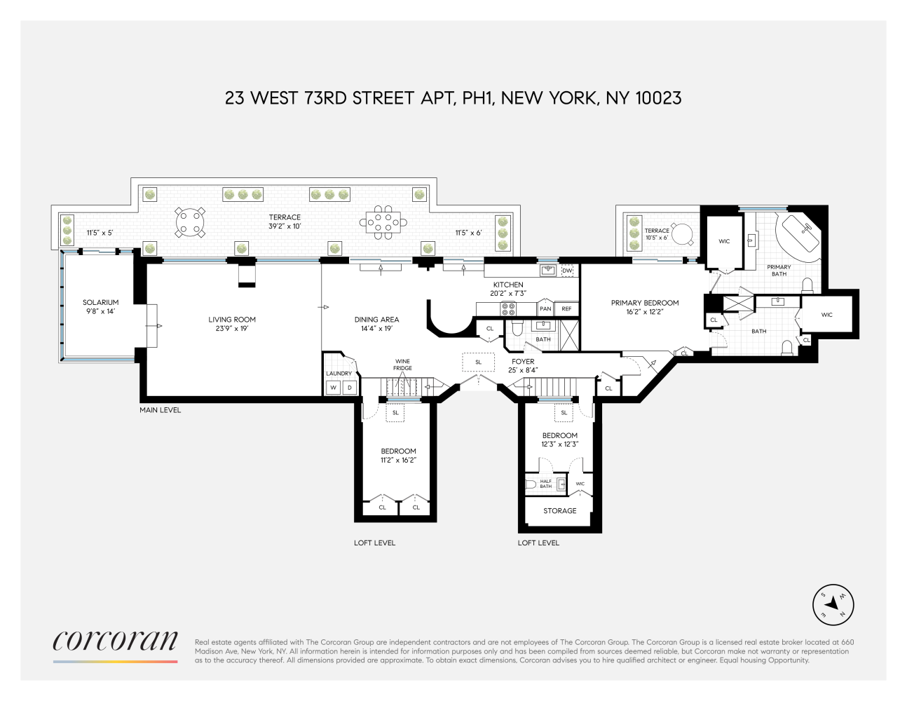 Floorplan for 23 West 73rd Street, PH1