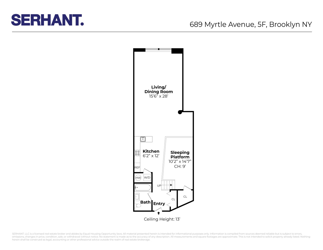 Floorplan for 689 Myrtle Avenue, 5F