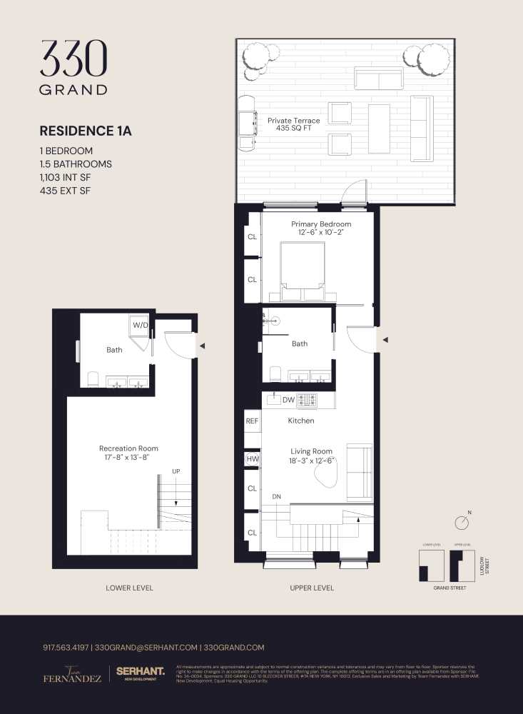 Floorplan for 330 Grand Street, 1A