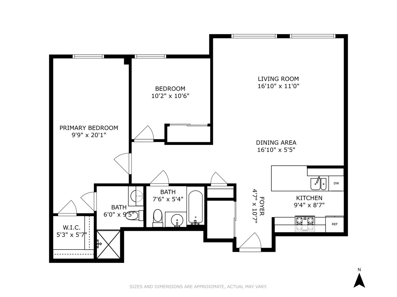 Floorplan for 333 East 119th Street, 6C