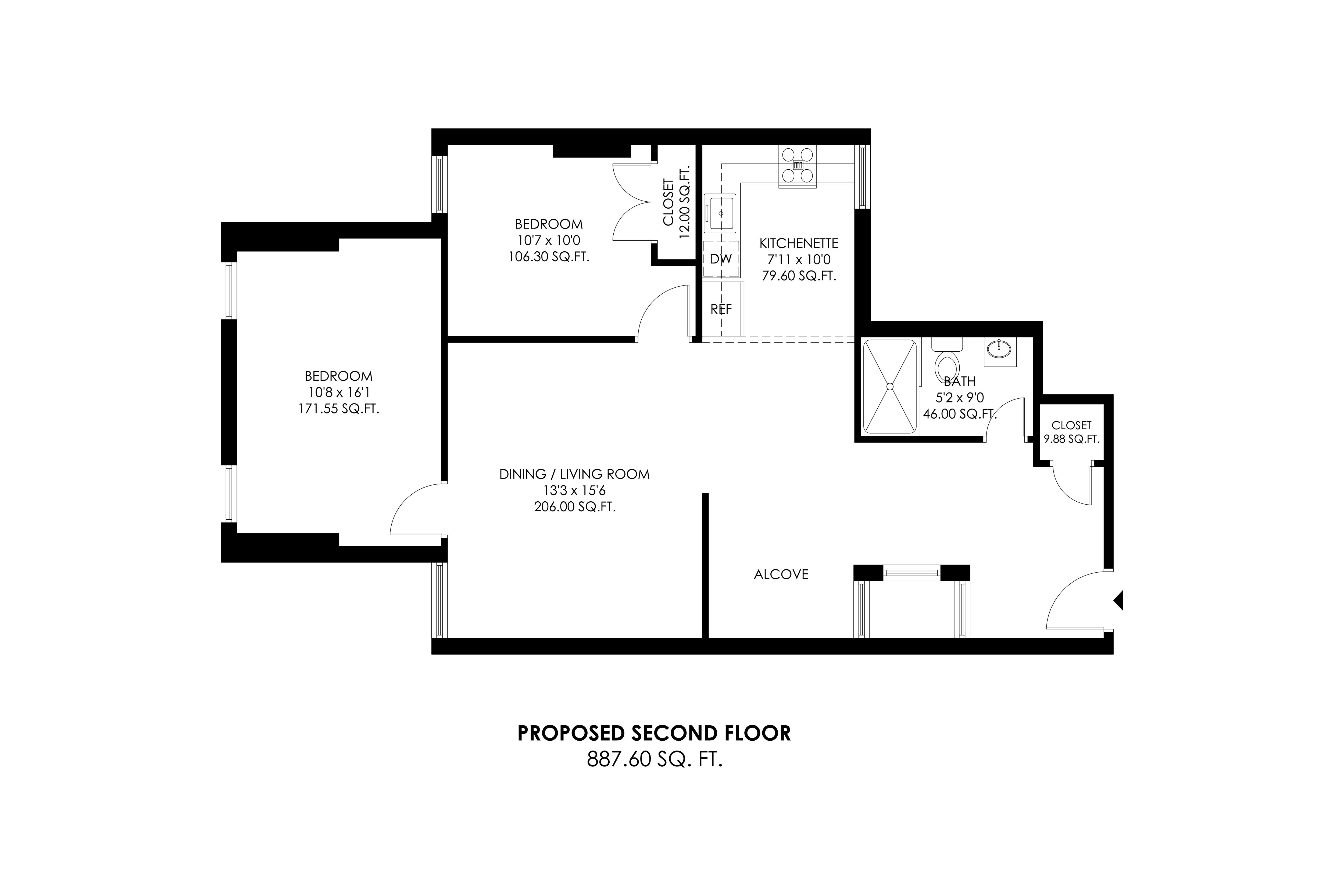 Floorplan for 756 Nostrand Avenue, 2-R