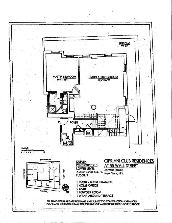 Floorplan for 55 Wall Street, PH910