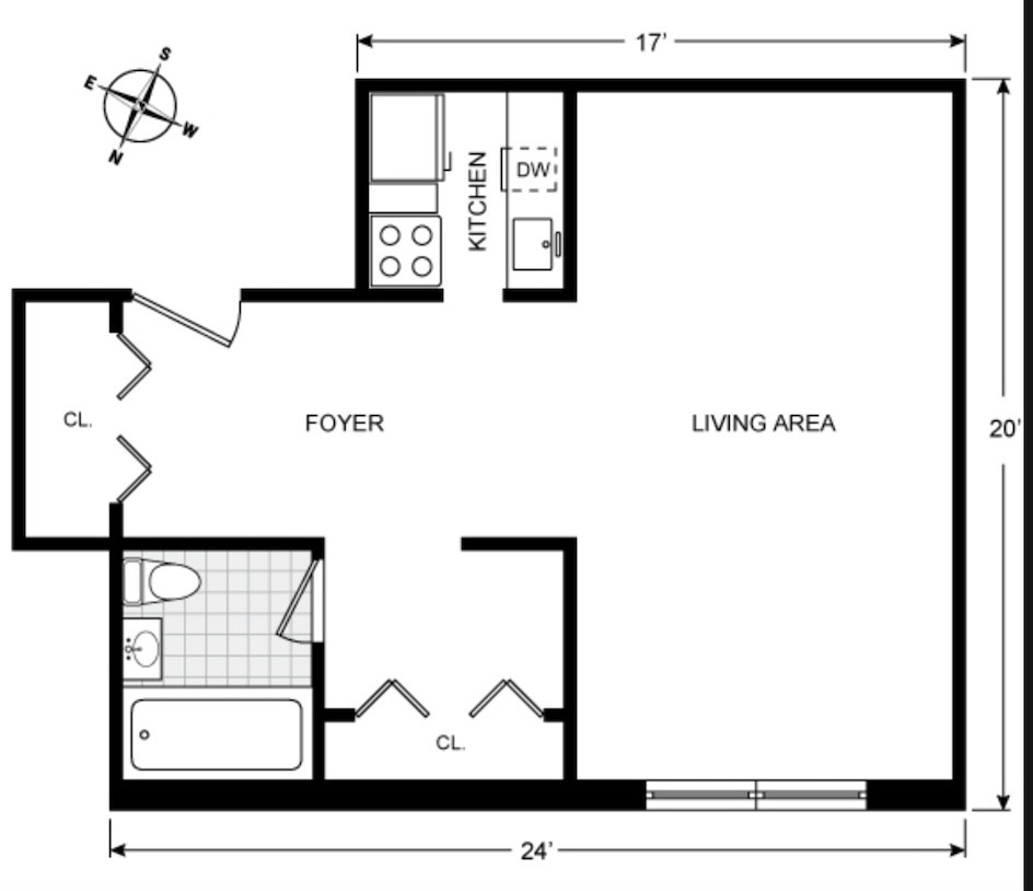 Floorplan for 185 West Houston Street, 6K