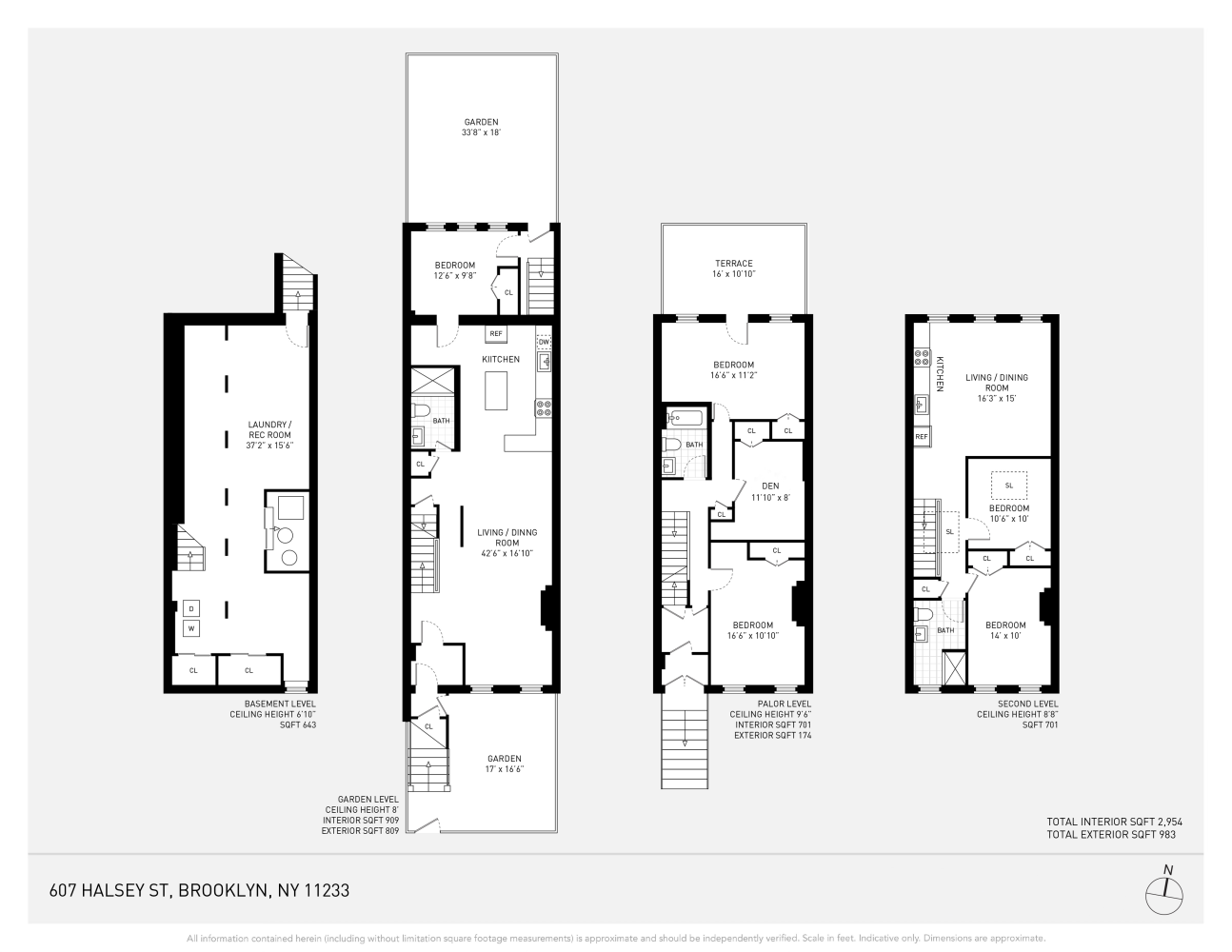 Floorplan for 607 Halsey Street