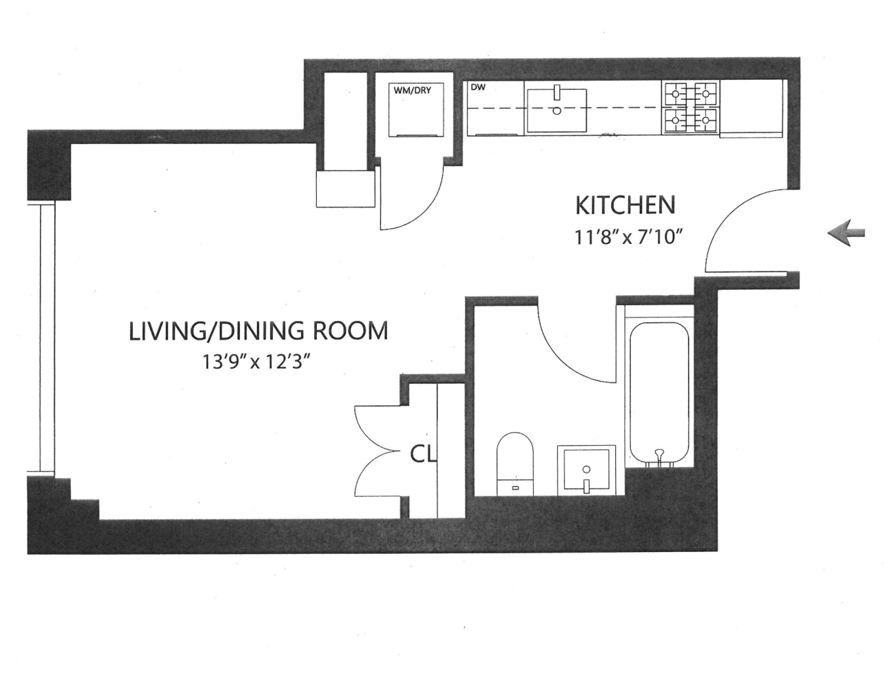 Floorplan for 165 Lexington Avenue, 2B