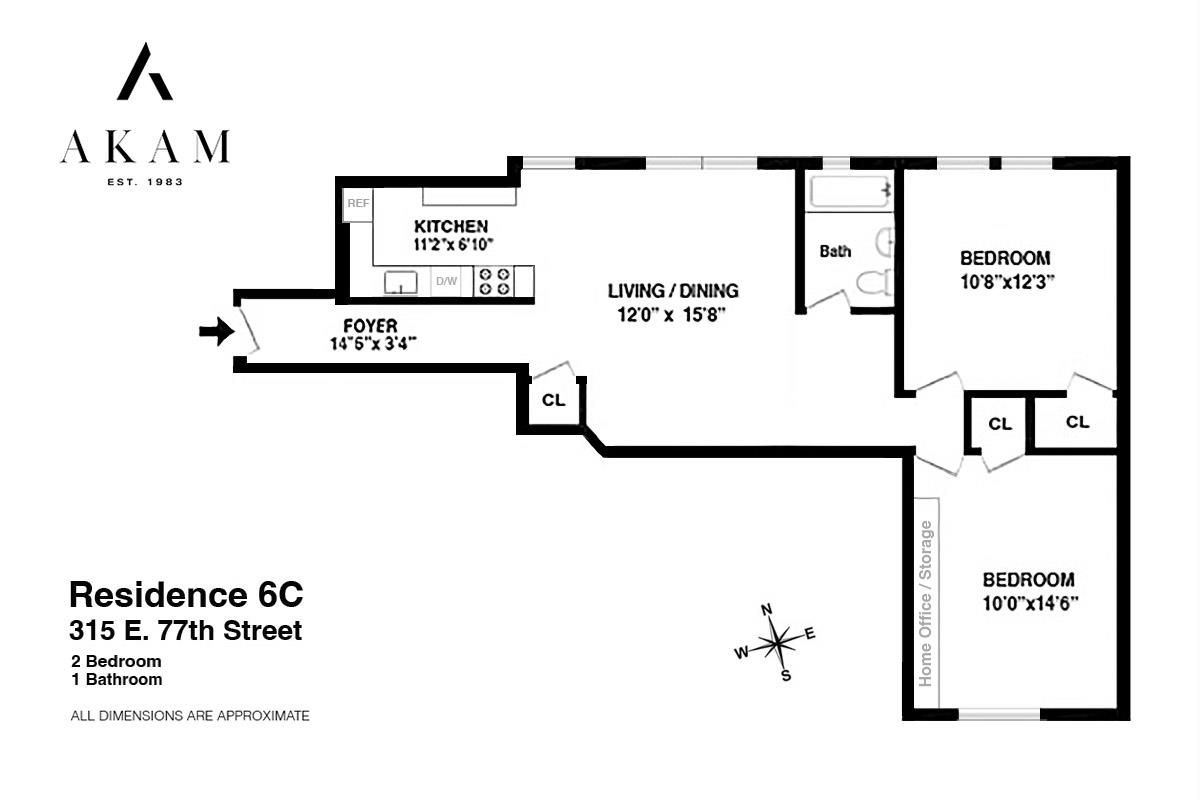 Floorplan for 315 East 77th Street, 6-C