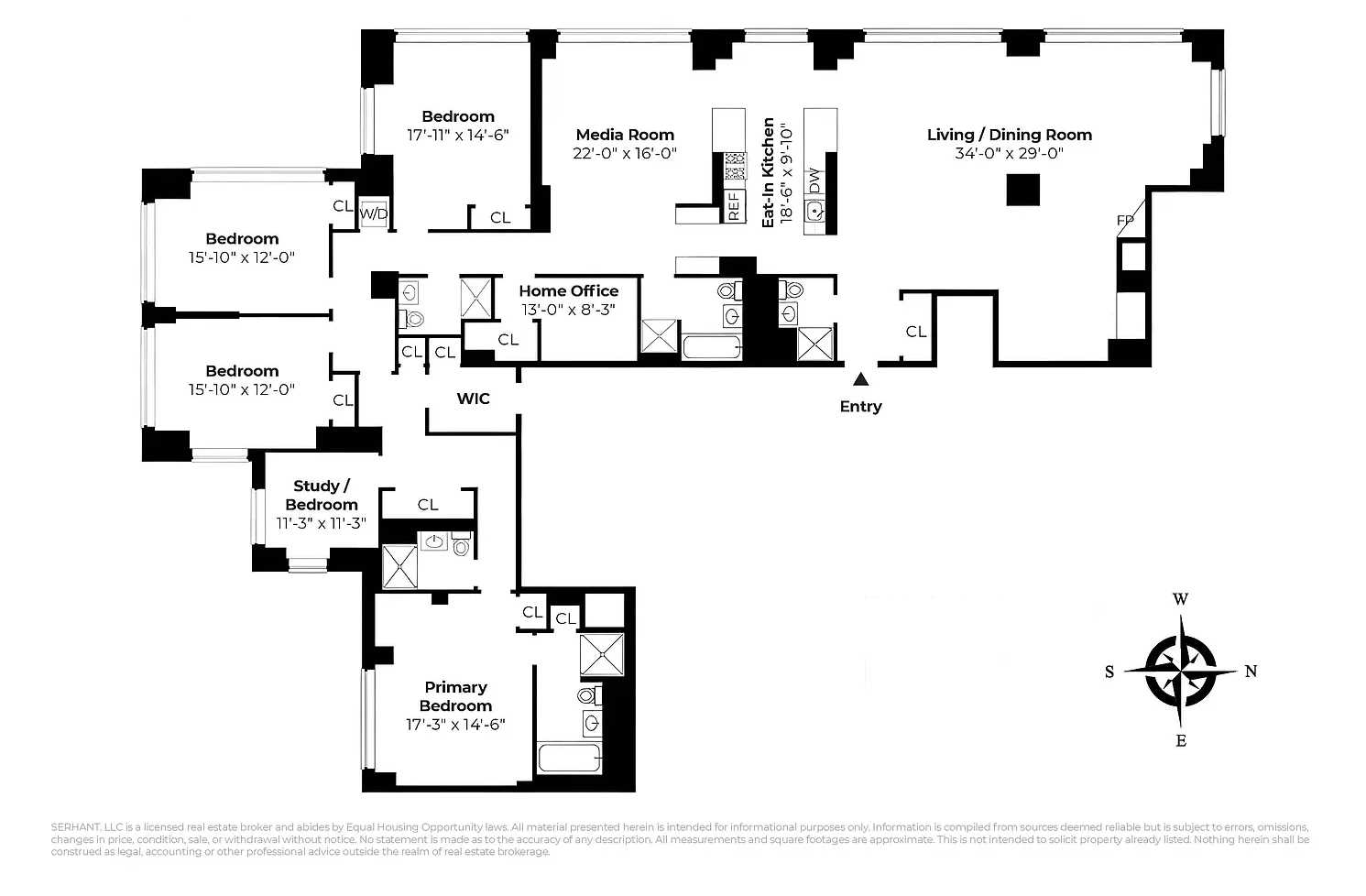 Floorplan for 401 East 60th Street, 4B