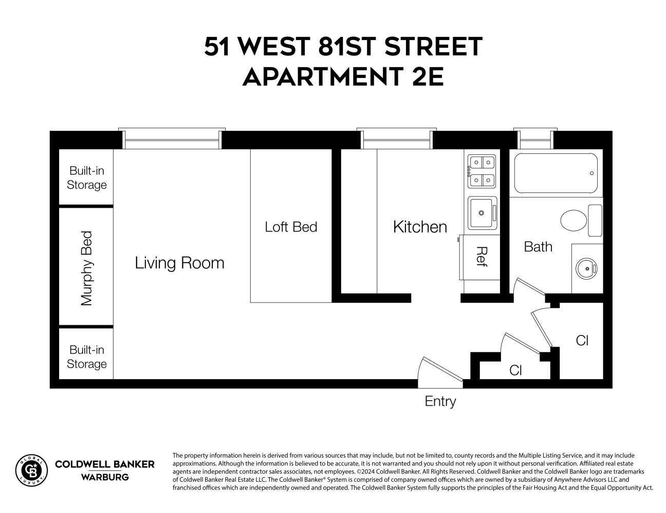 Floorplan for 51 West 81st Street, 2E