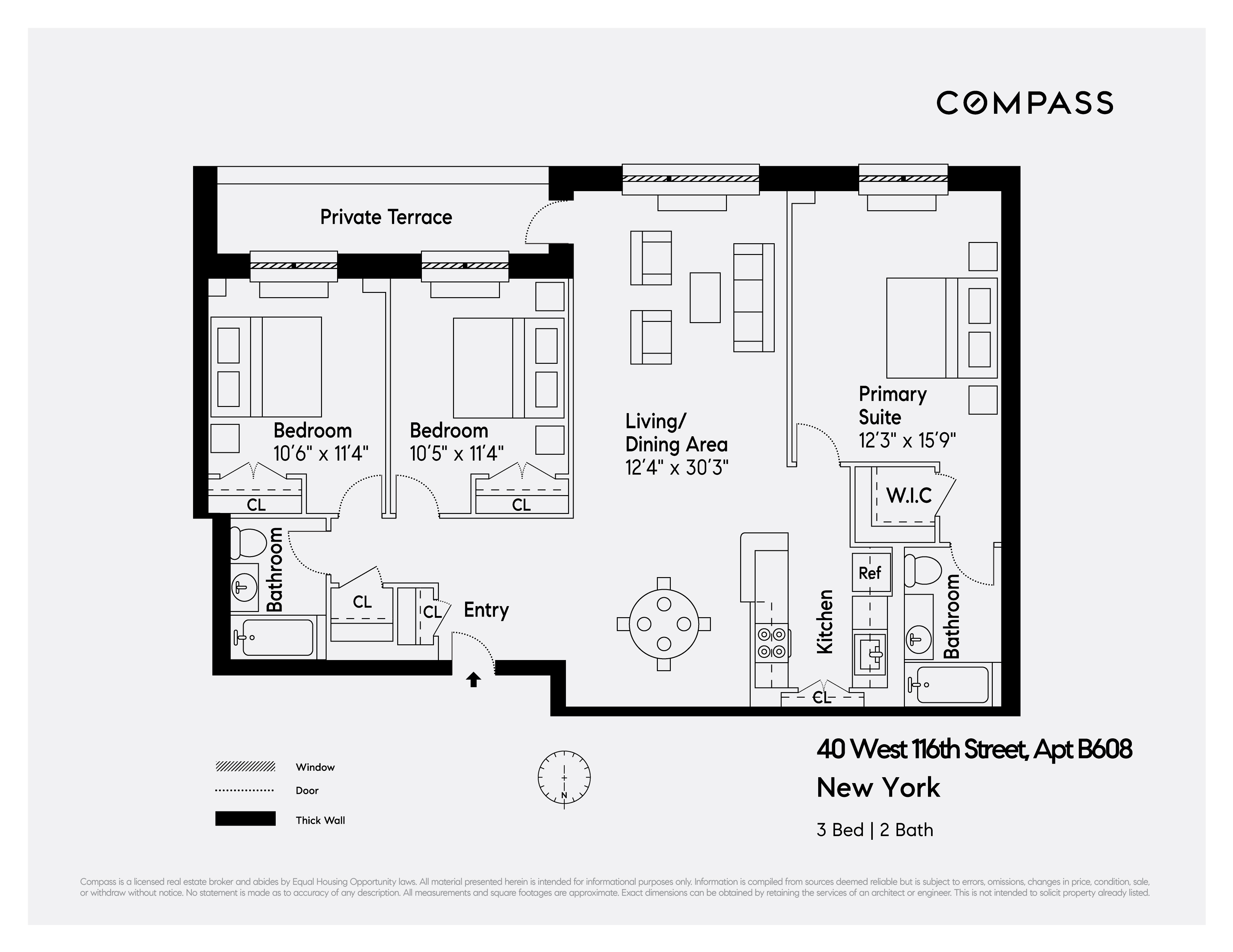 Floorplan for 40 West 116th Street, B608