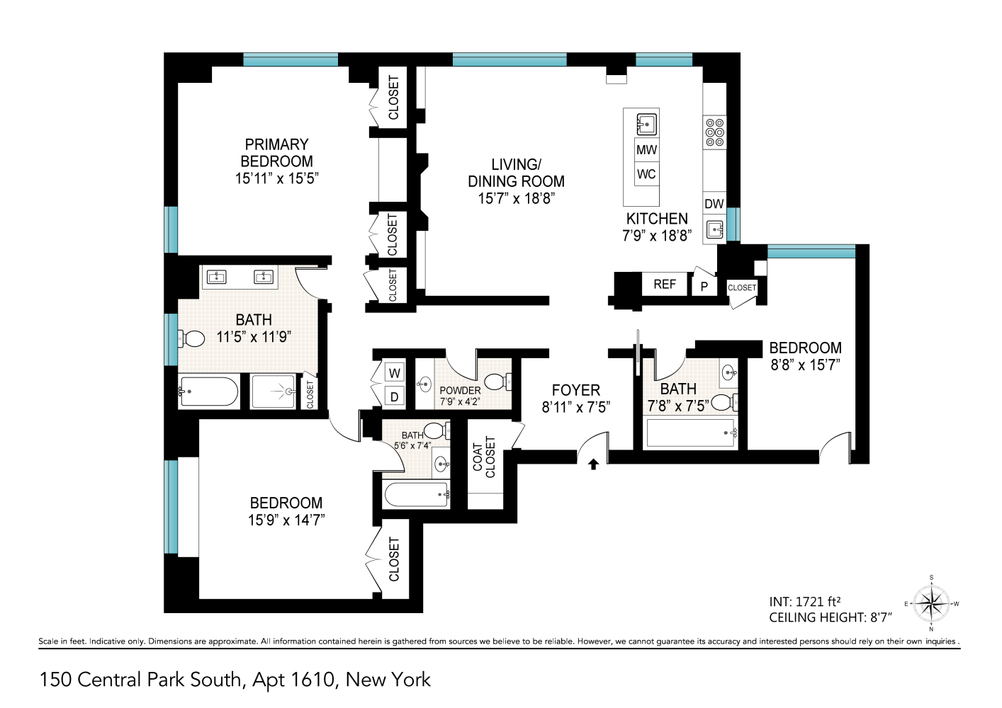 Floorplan for 150 Central Park, 1610