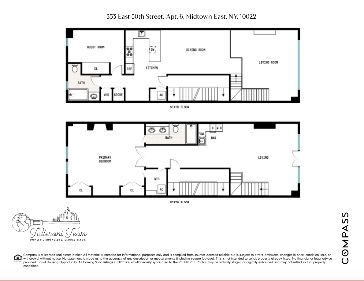 Floorplan for 353 East 50th Street, 6