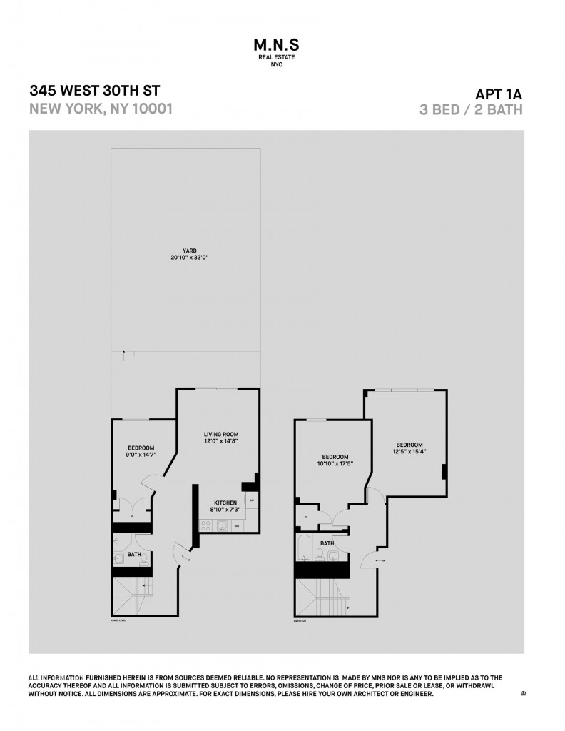 Floorplan for 345 West 30th Street, 1-A