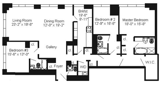 Floorplan for 845 United Nations Plaza, 78-C