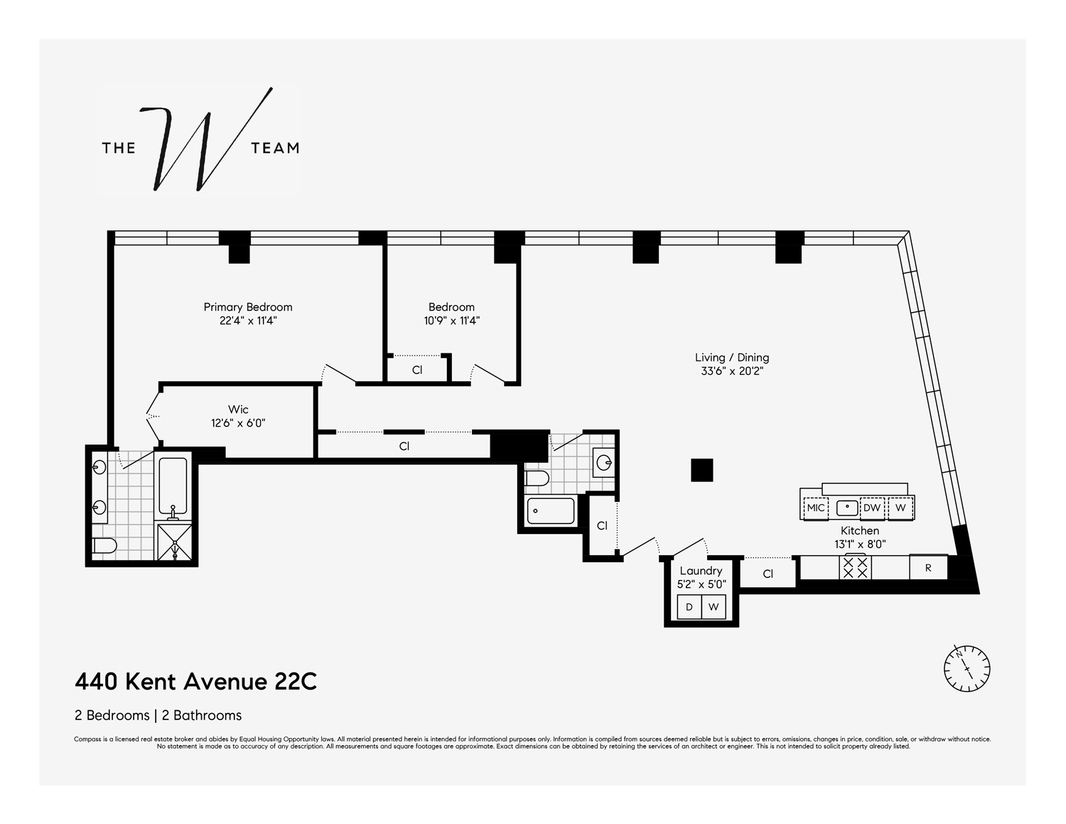 Floorplan for 440 Kent Avenue, 22C