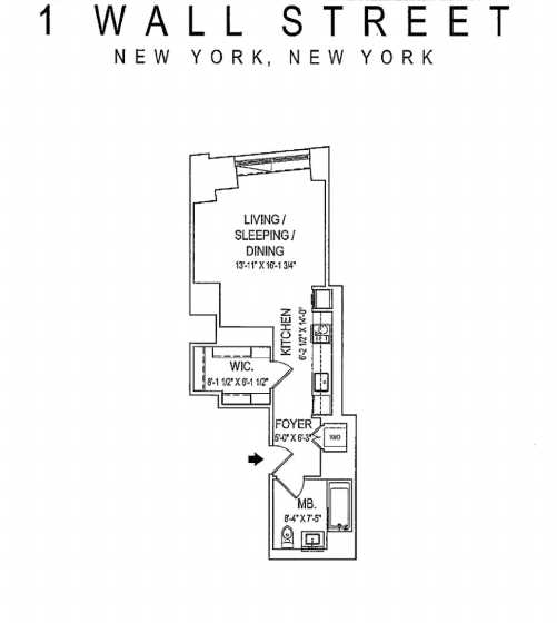 Floorplan for 1 Wall Street, 1222