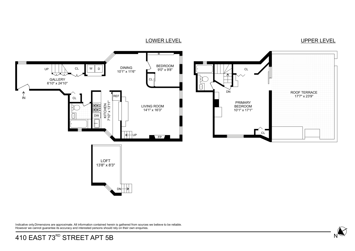 Floorplan for 410 East 73rd Street, 5B