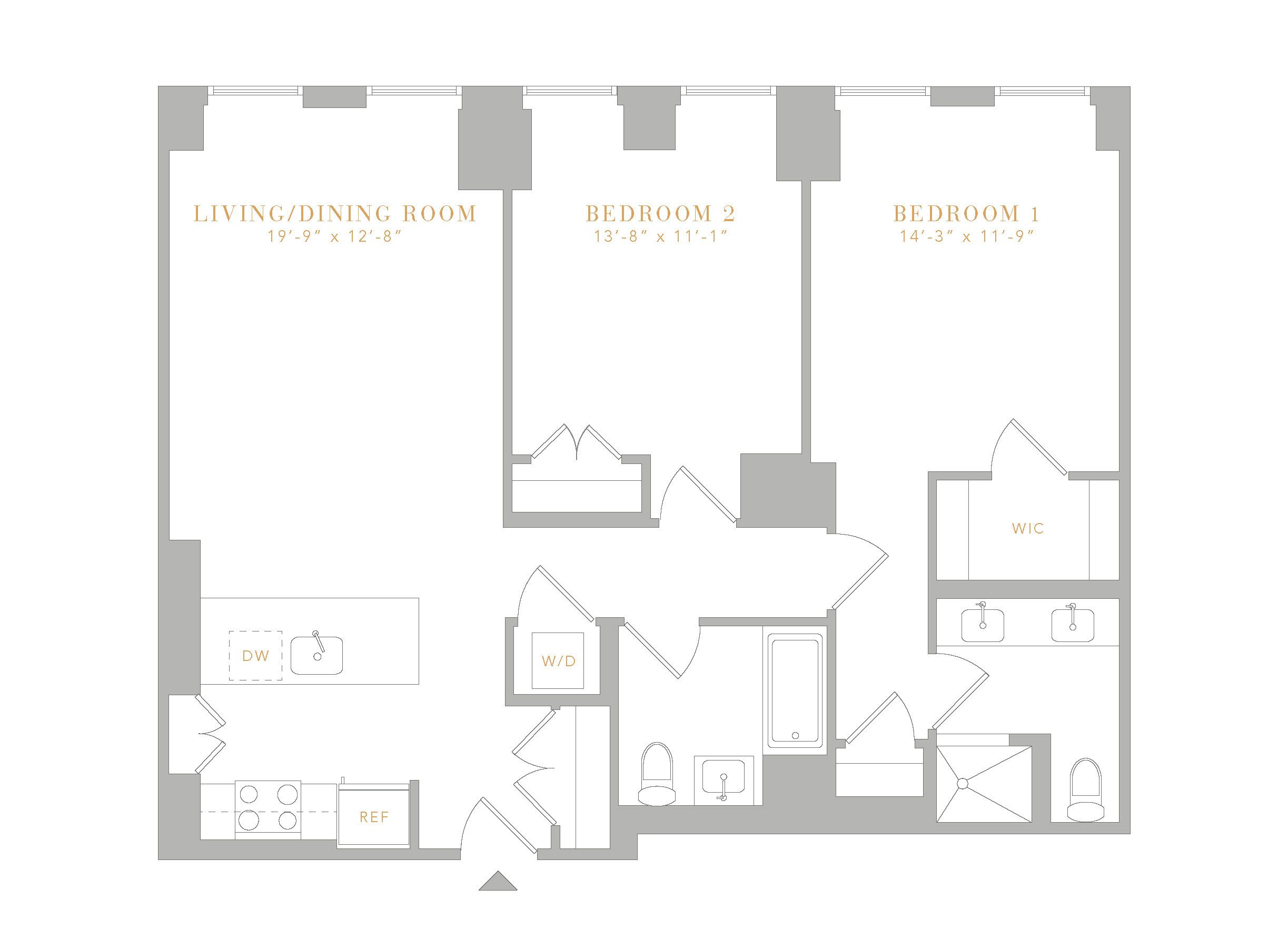 Floorplan for 7 West 21st Street, 5-F