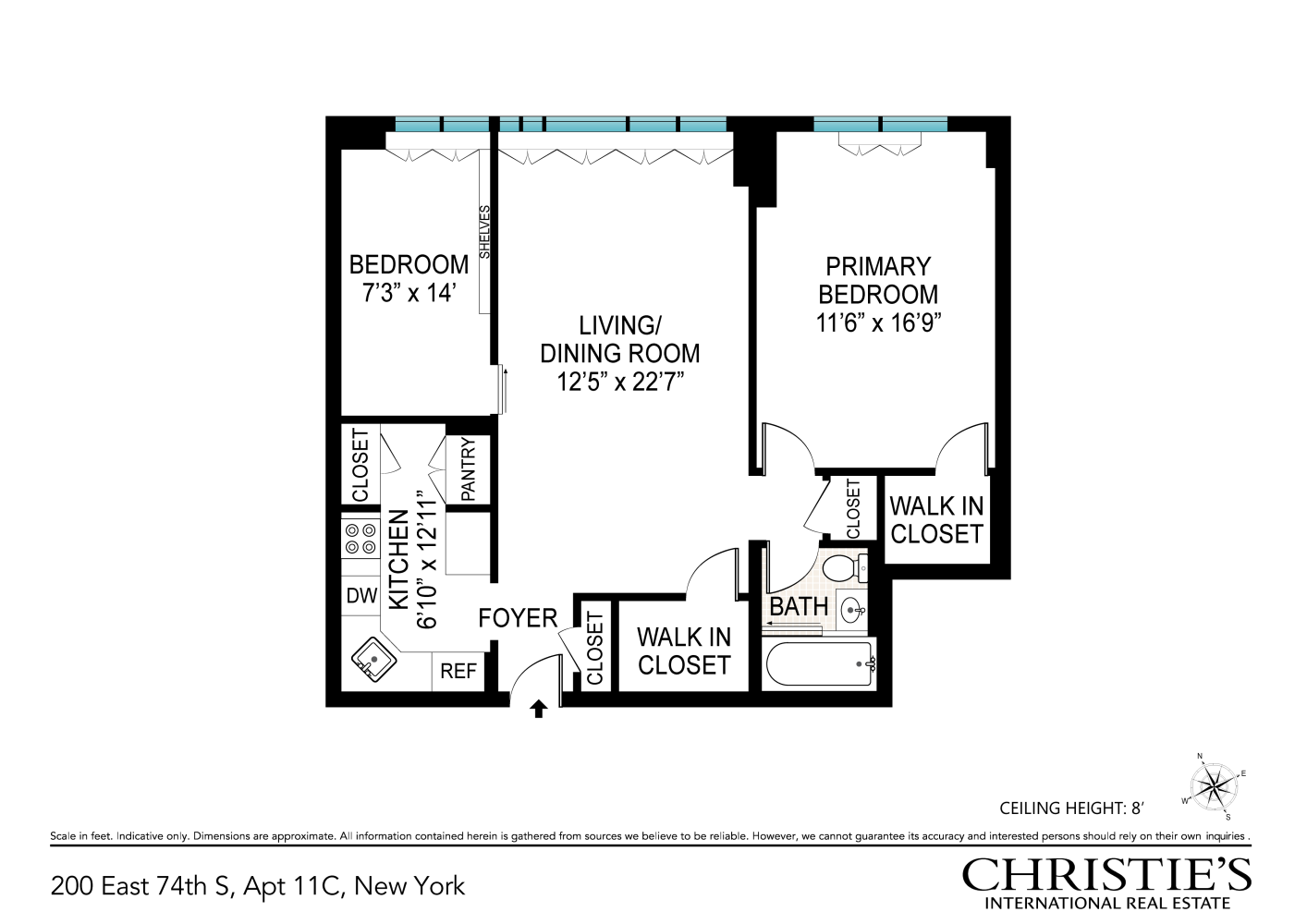 Floorplan for 200 East 74th Street, 11C