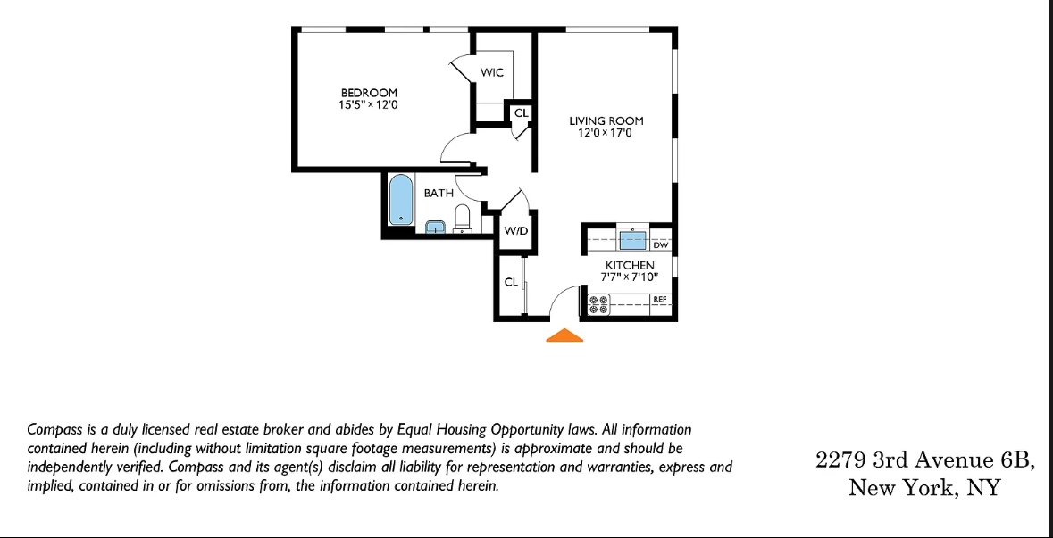 Floorplan for 2279 3rd Avenue, 6B