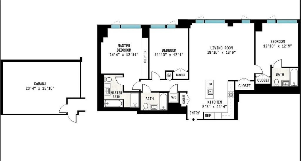 Floorplan for 540 West 28th Street, PHE