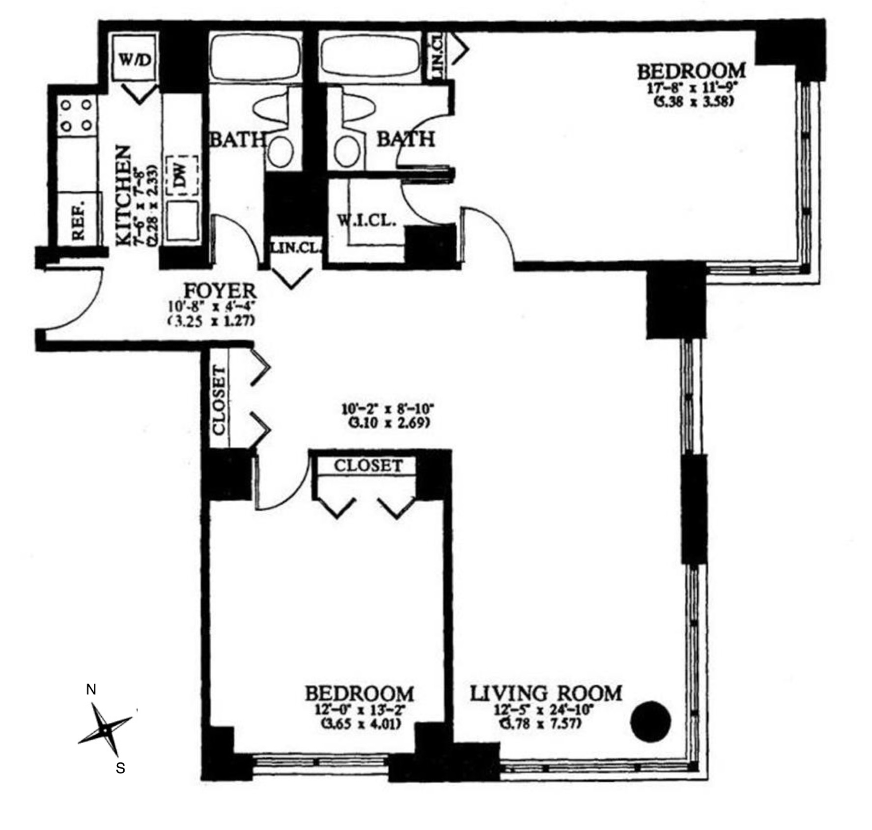 Floorplan for 350 West 50th Street, 12B