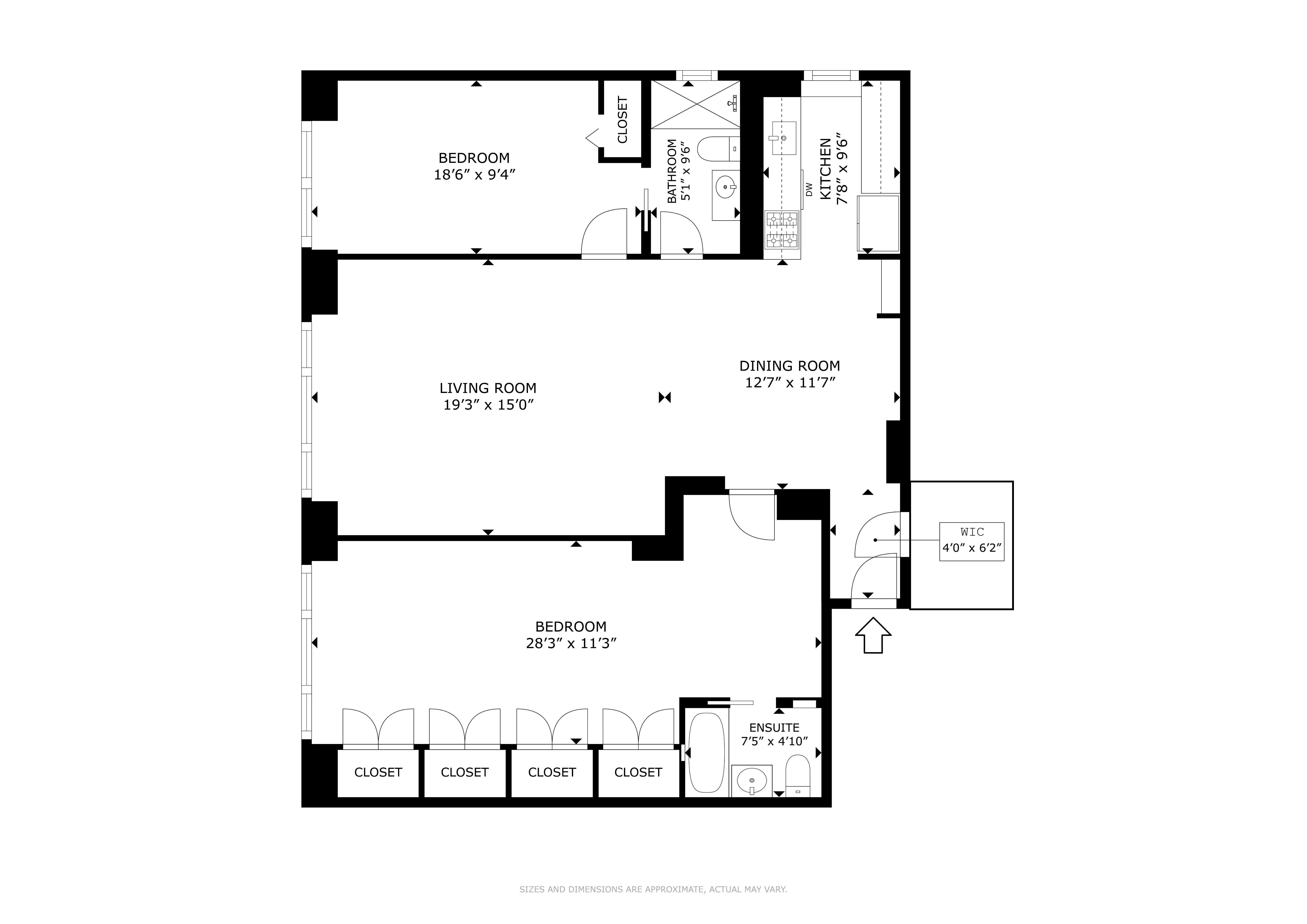 Floorplan for 245 East 54th Street, 28-F