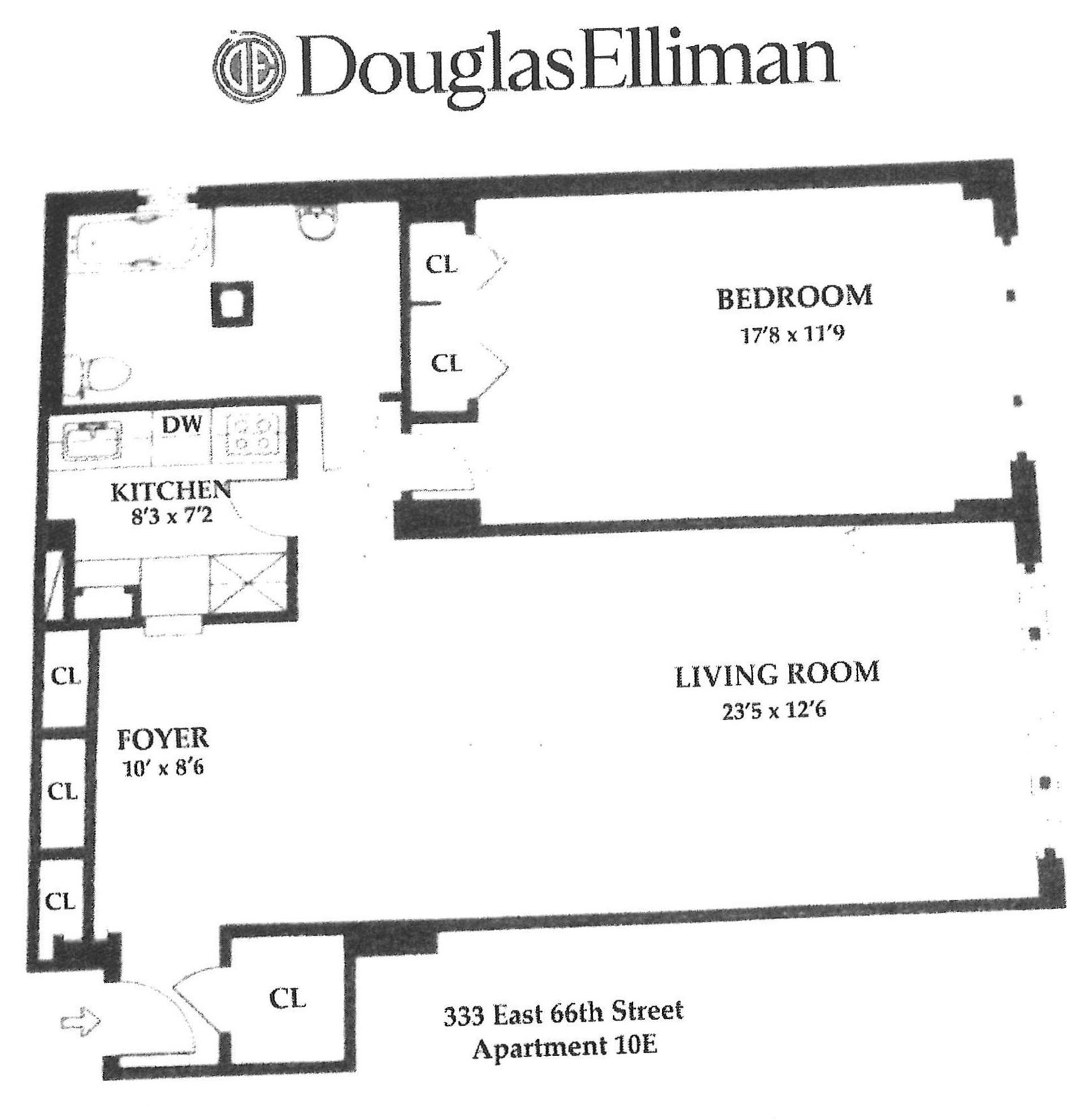 Floorplan for 333 East 66th Street, 10E