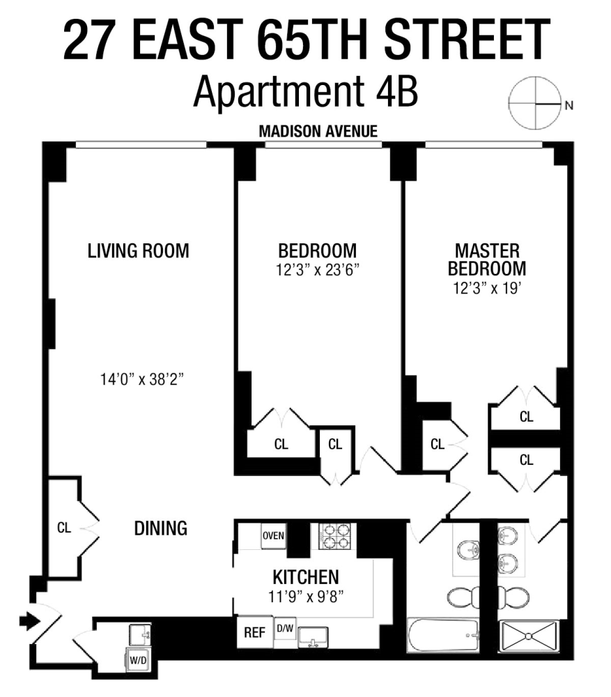 Floorplan for 27 East 65th Street, 4B