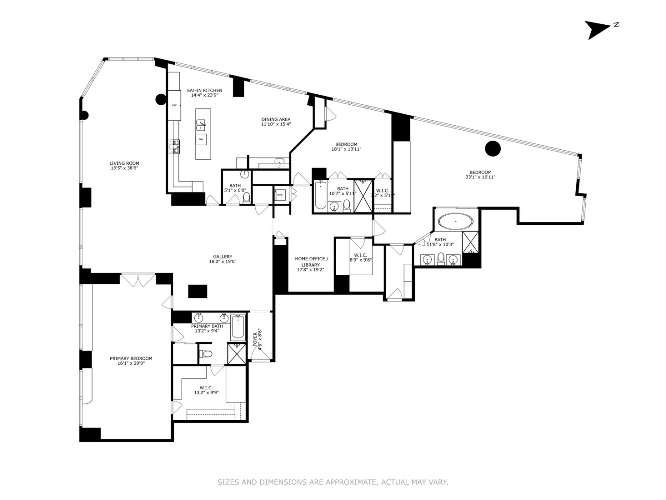 Floorplan for 10 Little West Street, 32AG