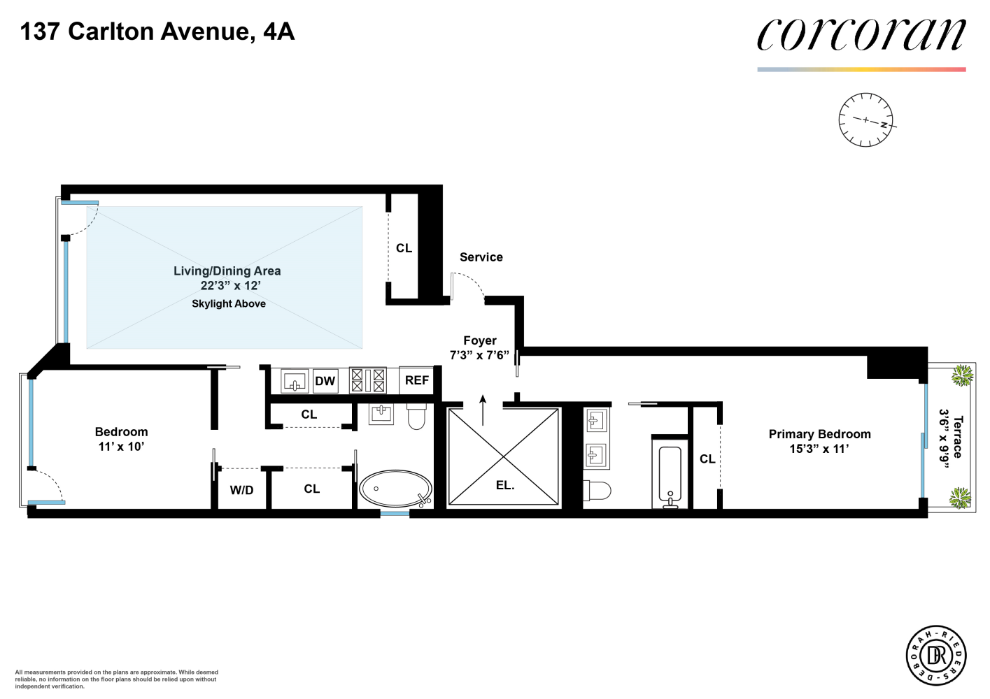 Floorplan for 137 Carlton Avenue, 4A