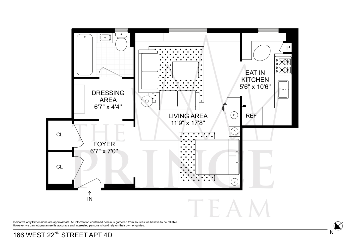 Floorplan for 166 West 22nd Street, 4D