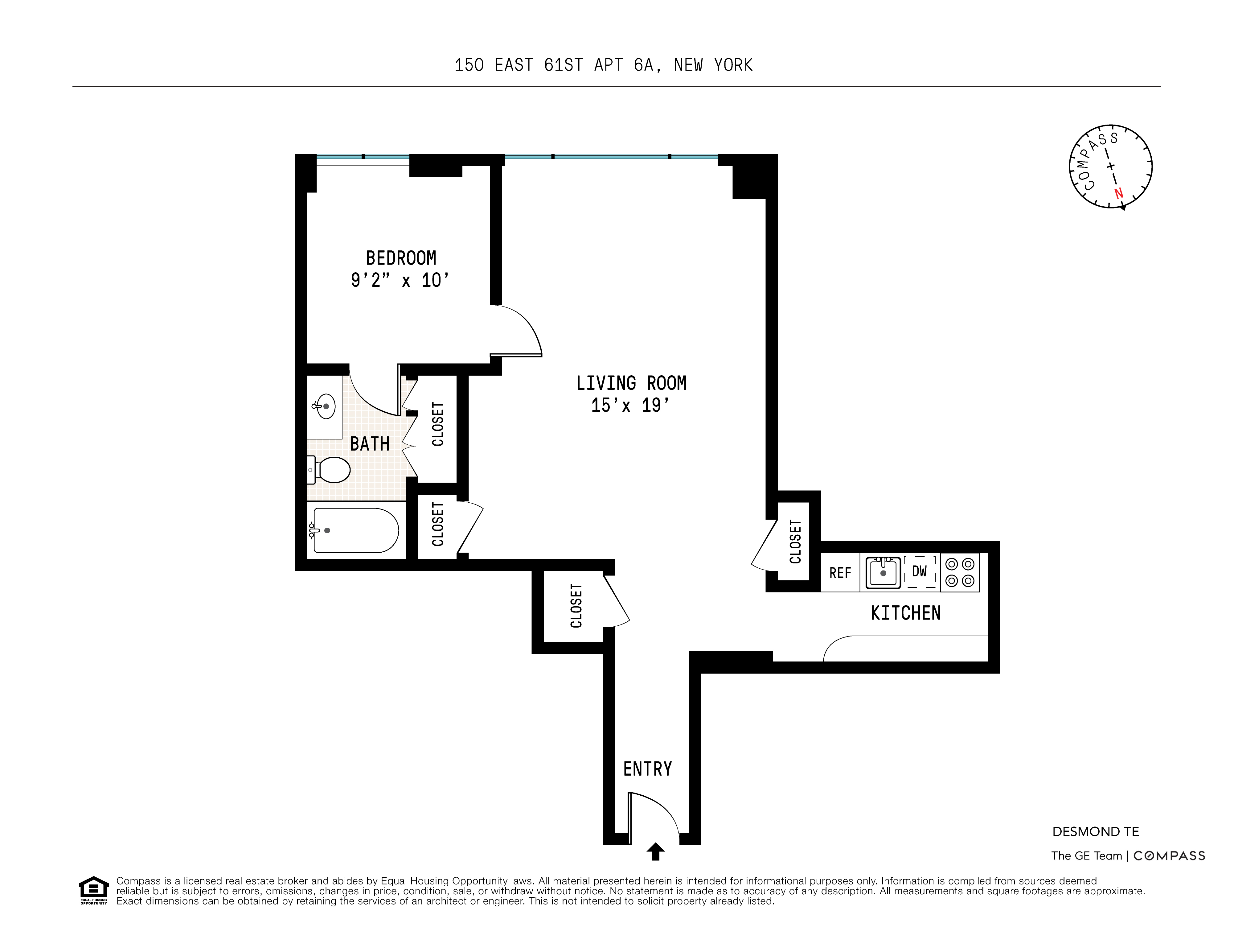 Floorplan for 150 East 61st Street, 6A