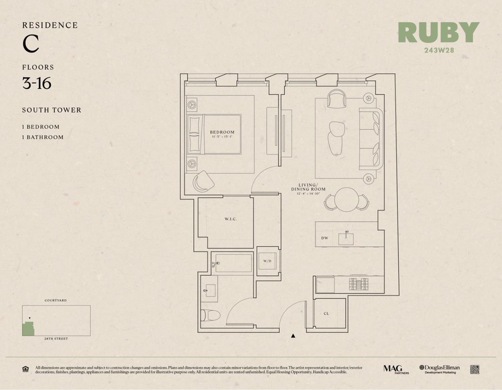 Floorplan for 243 West 28th Street, 12CS