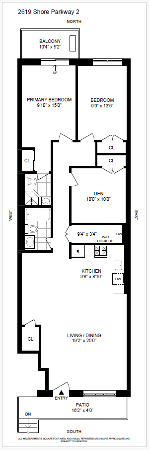 Floorplan for 2619 Shore Parkway, 2