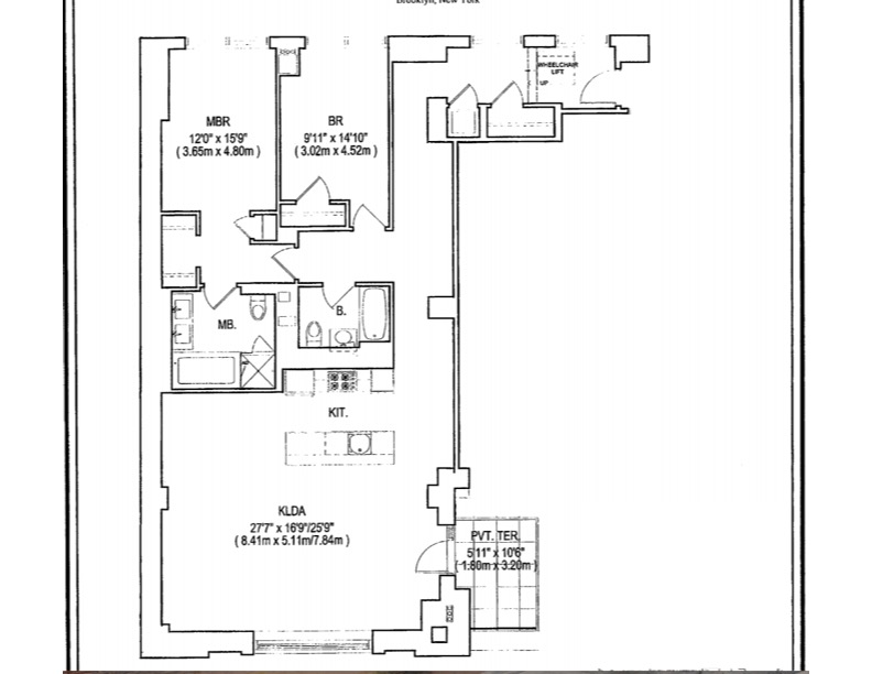 Floorplan for 110 Livingston Street, 8T