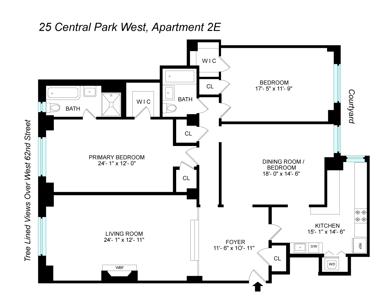 Floorplan for 25 Central Park, 2E